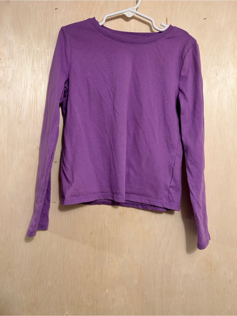 Girls' Long Sleeve Crewneck Top in Purple